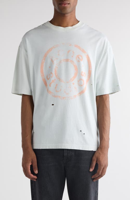 ACNE STUDIOS ACNE STUDIOS OVERSIZE RIPPED LOGO GRAPHIC T-SHIRT 