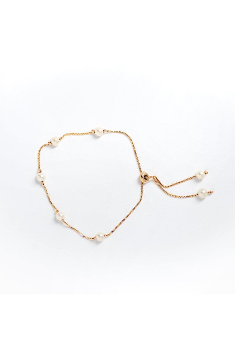 The Langley Pearl Bracelet, Main, color, Gold