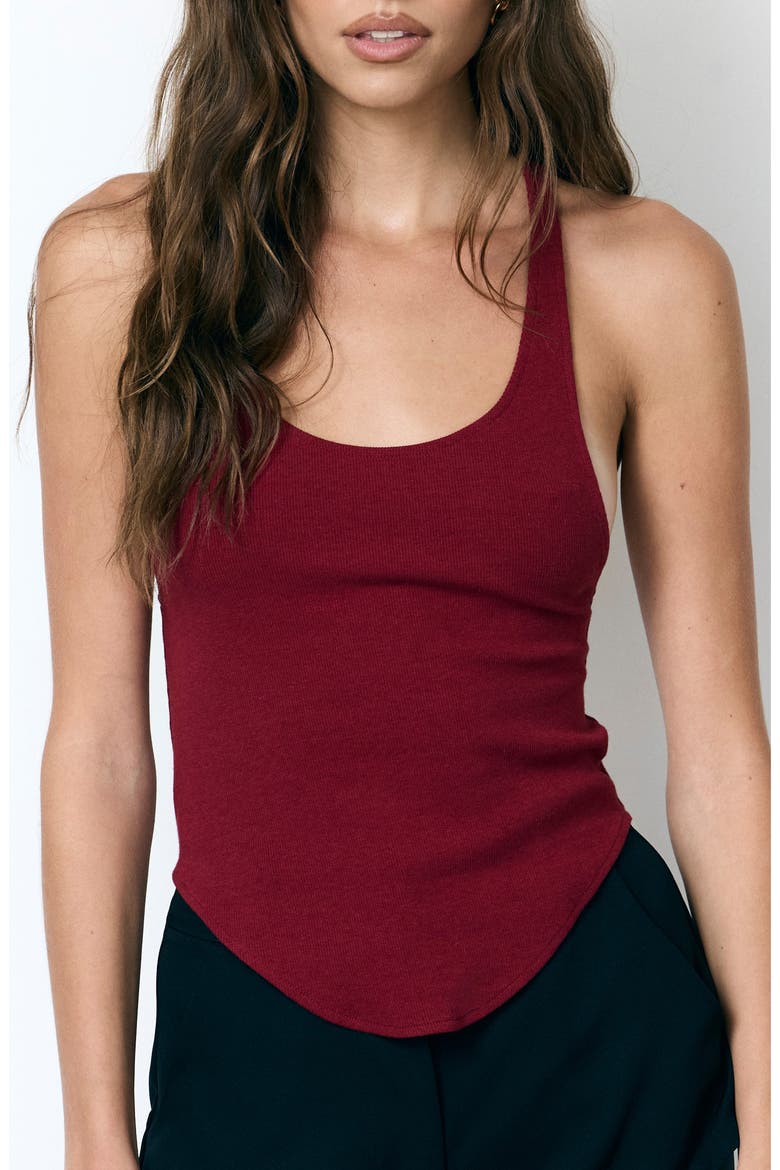 Haze Racerback Tank, Main, color, MERLOT