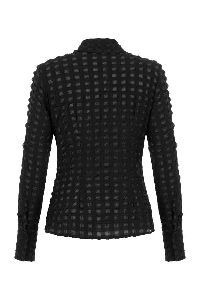 Textured Pointed Collar Shirt, Alternate, color, Black