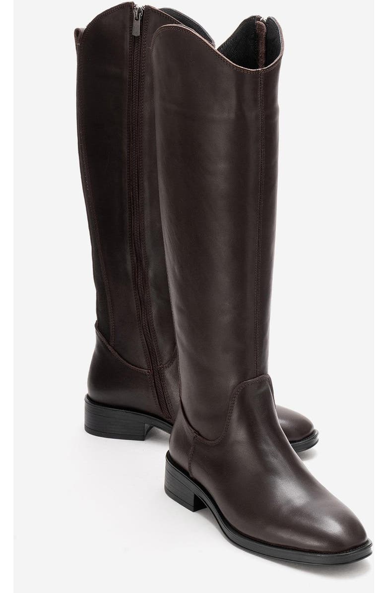 Forever & Always Shoes Ruiz Leather Knee High Boot, Main, color, Brown