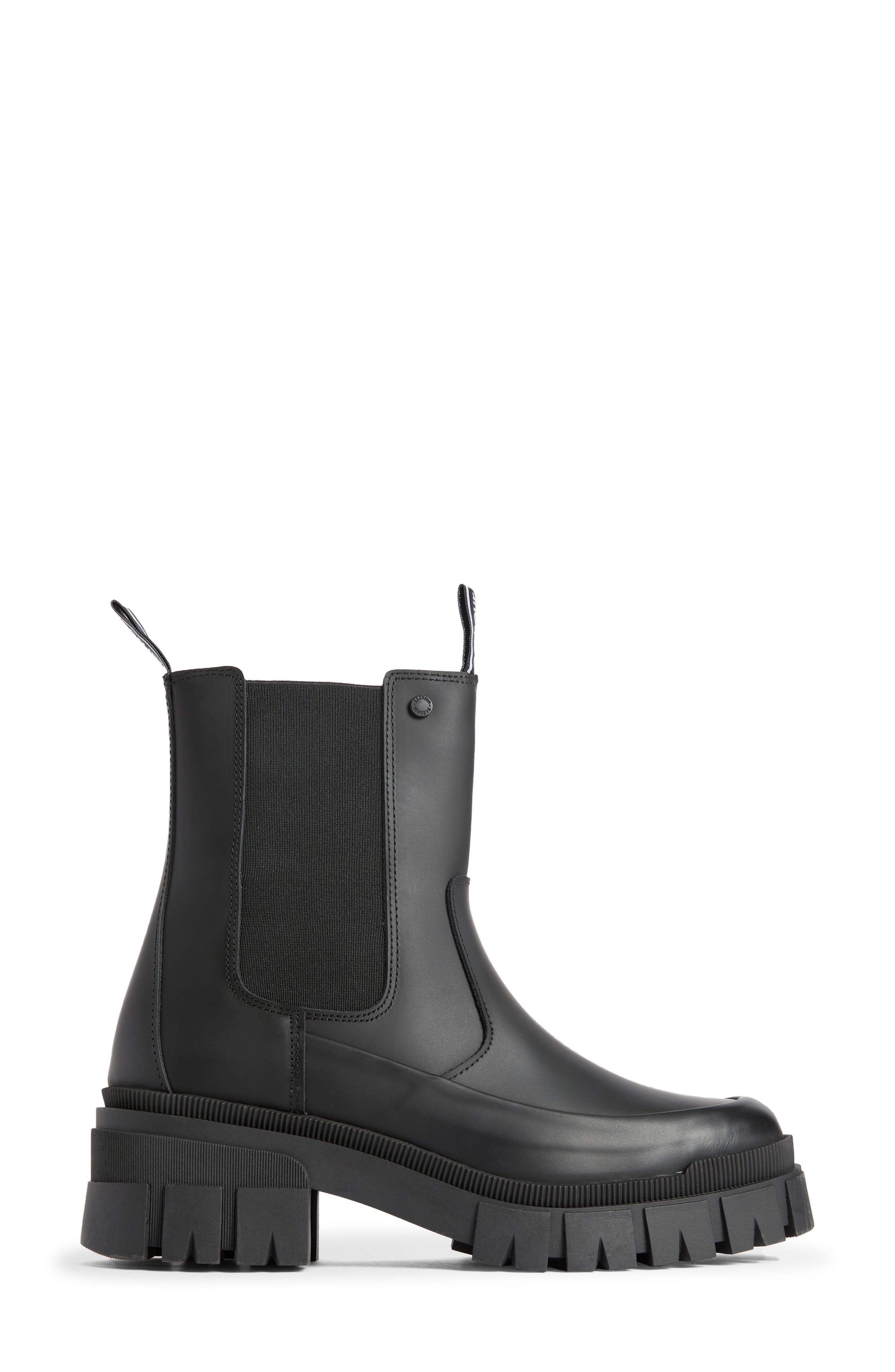 Sofie Leather Chelsea Boot, Alternate, color, BLACK