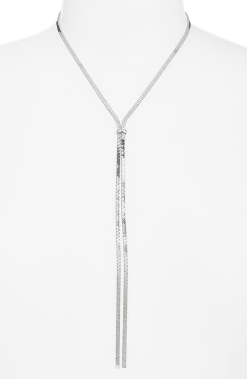 Nordstrom Flat Chain Y Necklace In Silver