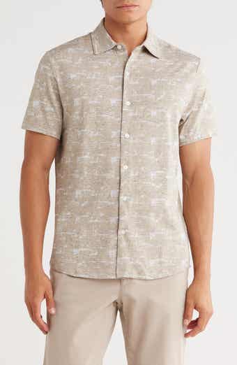 WESTZEROONE Feliz Short Sleeve Knit Button-Up Shirt