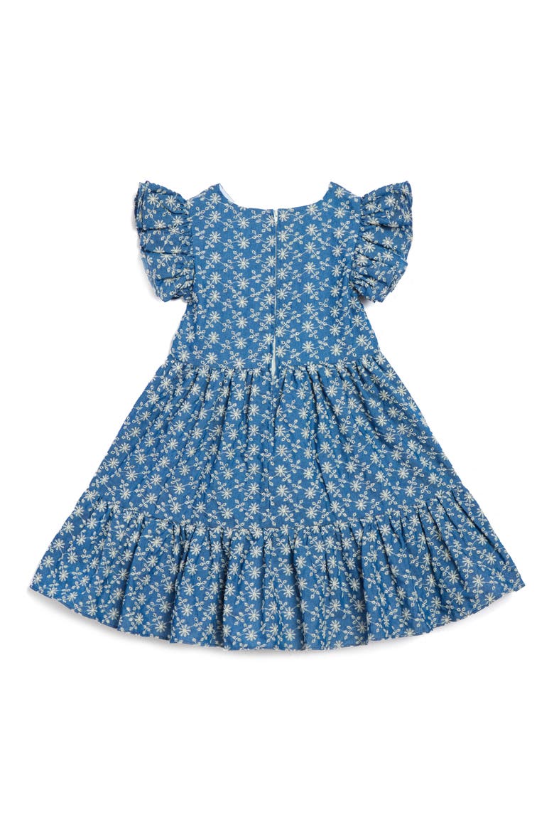 Kids' Serena Eyelet Chambray Dress, Alternate, color, BLUE