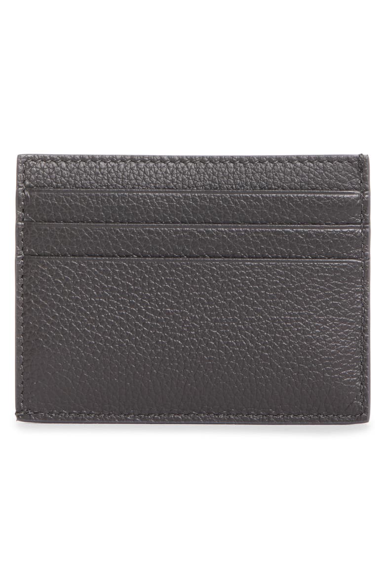 Leather Card Holder, Alternate, color, DARK GREY
