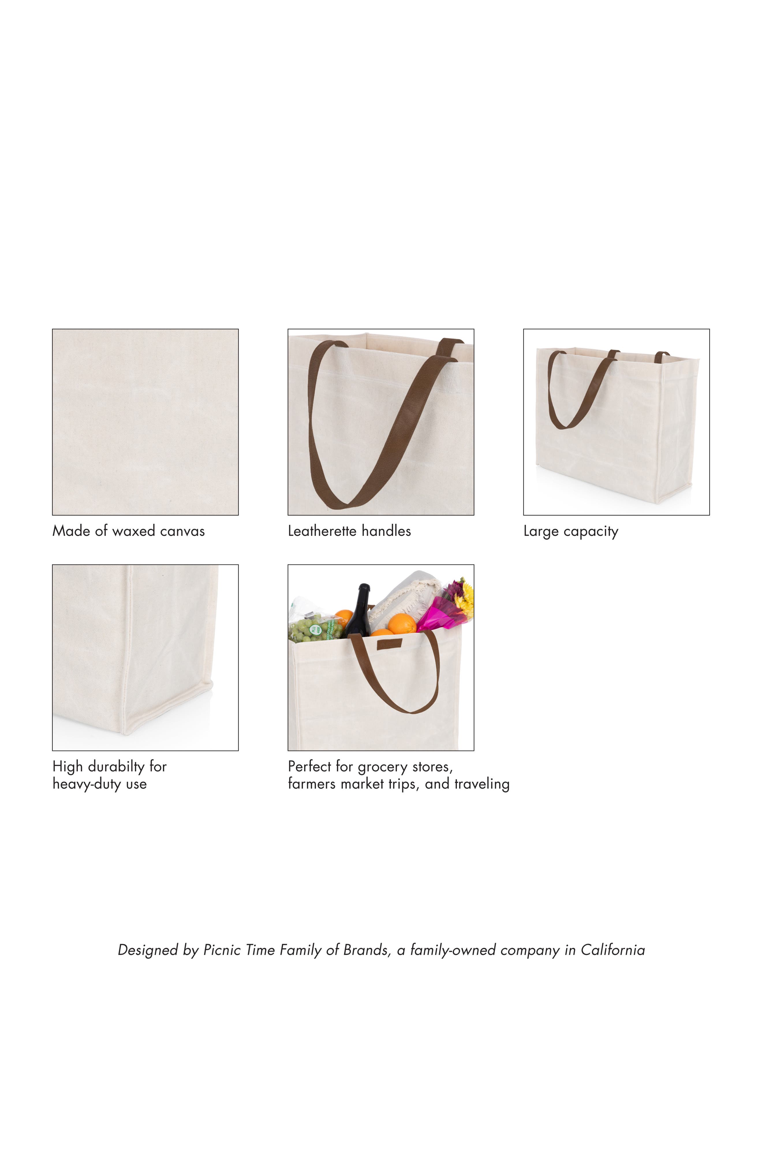 Market Large Waxed Canvas Tote, Alternate, color, BEIGE