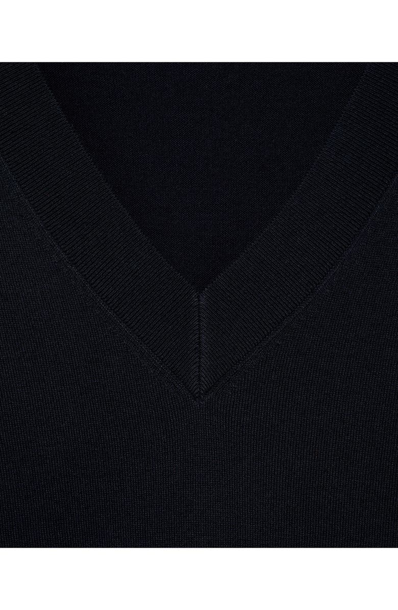 MANGO V-Neck Sweater, Alternate, color, Navy