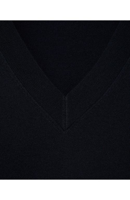 Mango V-neck Sweater In Black