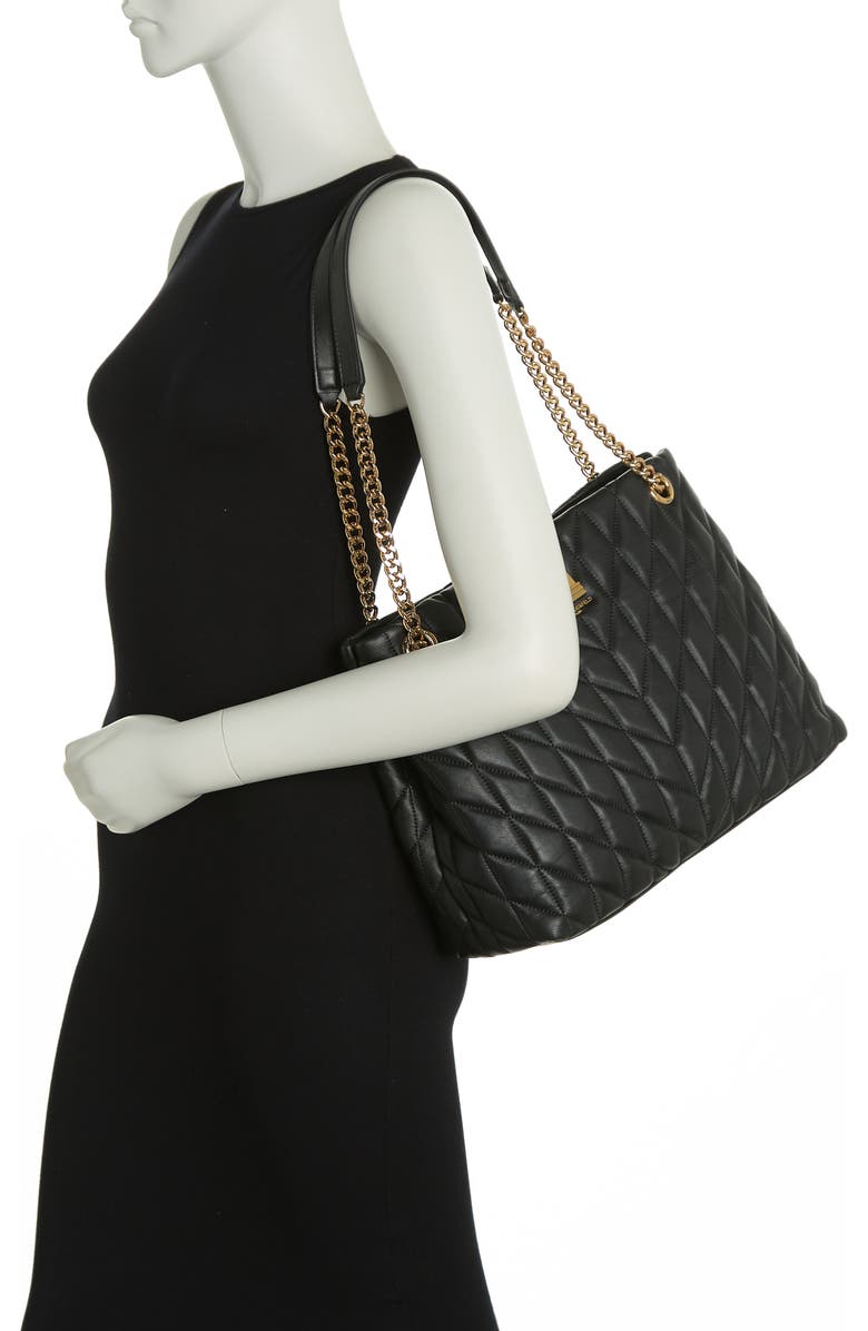 KARL LAGERFELD PARIS Quilted Leather Tote, Alternate, color,