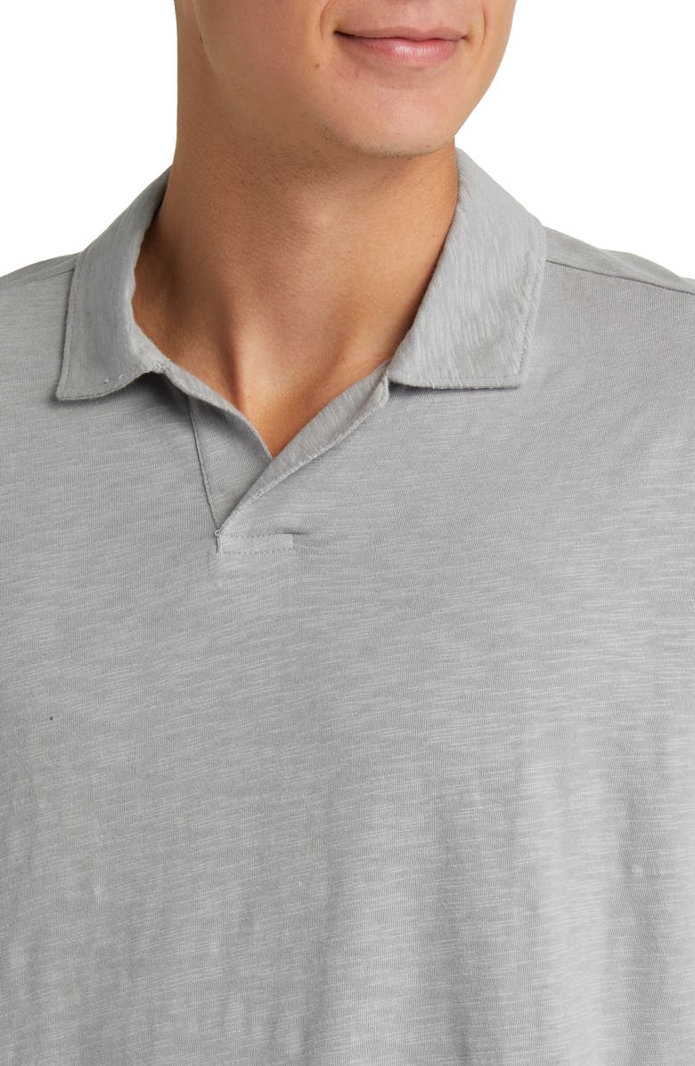 Treasure & Bond Johnny Collar Cotton Polo, Alternate, color, Grey Monument