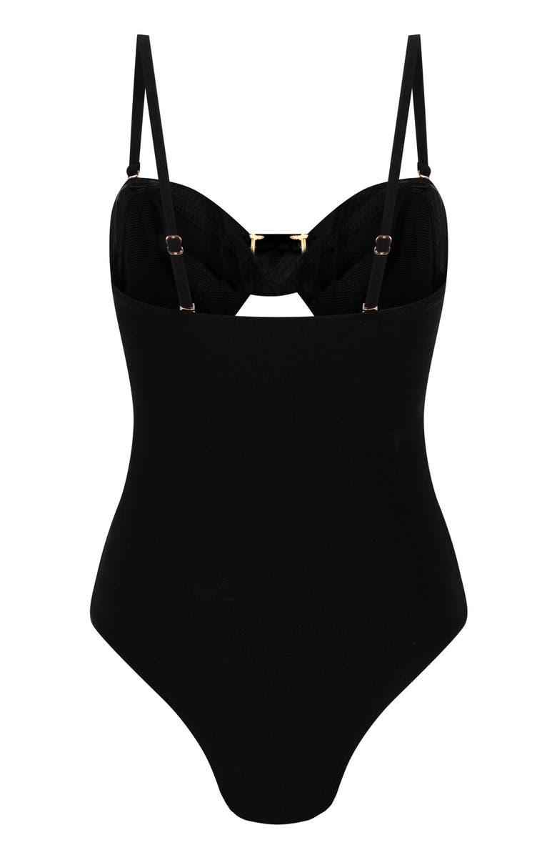 Hunkemöller Cabo Shaping Bathingsuit, Alternate, color, Black