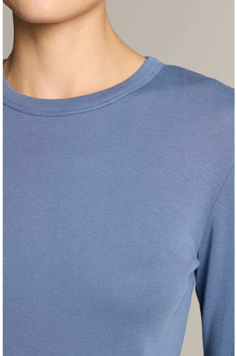 Essential Long Sleeve Pima Cotton & Modal T-Shirt, Alternate, color, BLUE SLATE
