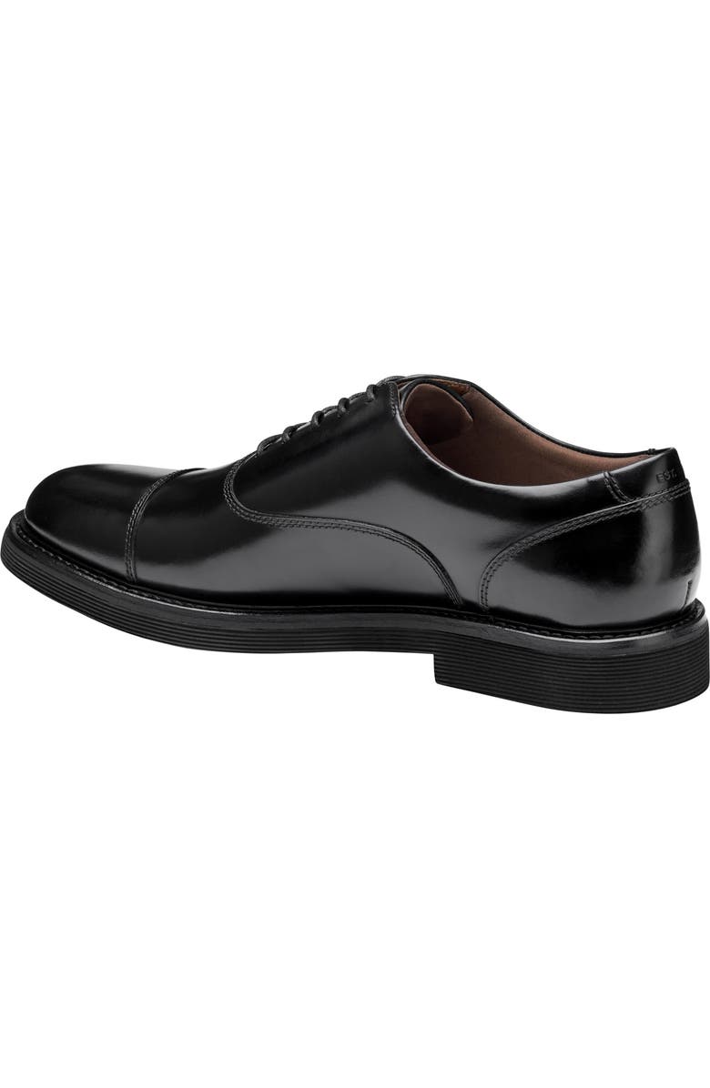 Johnston & Murphy Tyson Cap Toe Oxford, Alternate, color, Black Full Grain