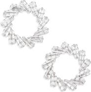 Tasha Baguette Crystal Open Earrings
