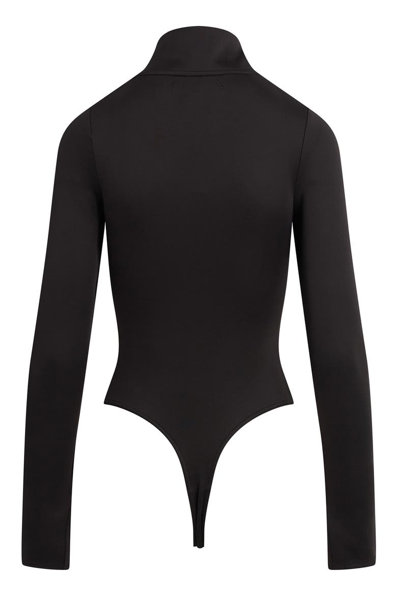 Long Sleeve Bodysuit, Alternate, color, BLACK