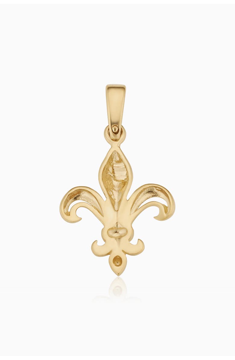 Oradina 14K Yellow Gold Fleur De Lis Pendant Charm, Alternate, color, Yellow Gold