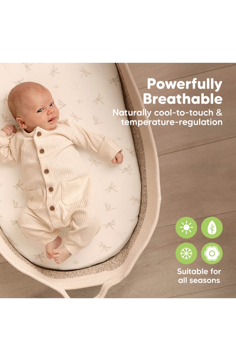 KeaBabies 2-Pack Isla Fitted Bassinet Sheets, Alternate, color, Meadow