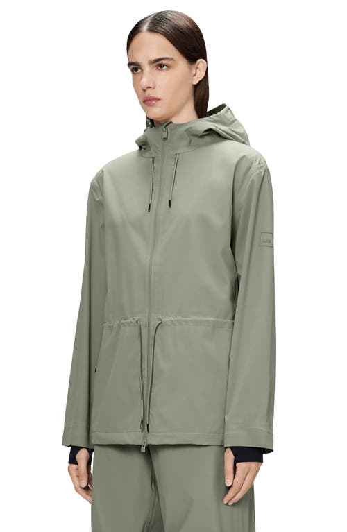 Rains Suva Hardshell Waterproof Hooded Rain Jacket In Green