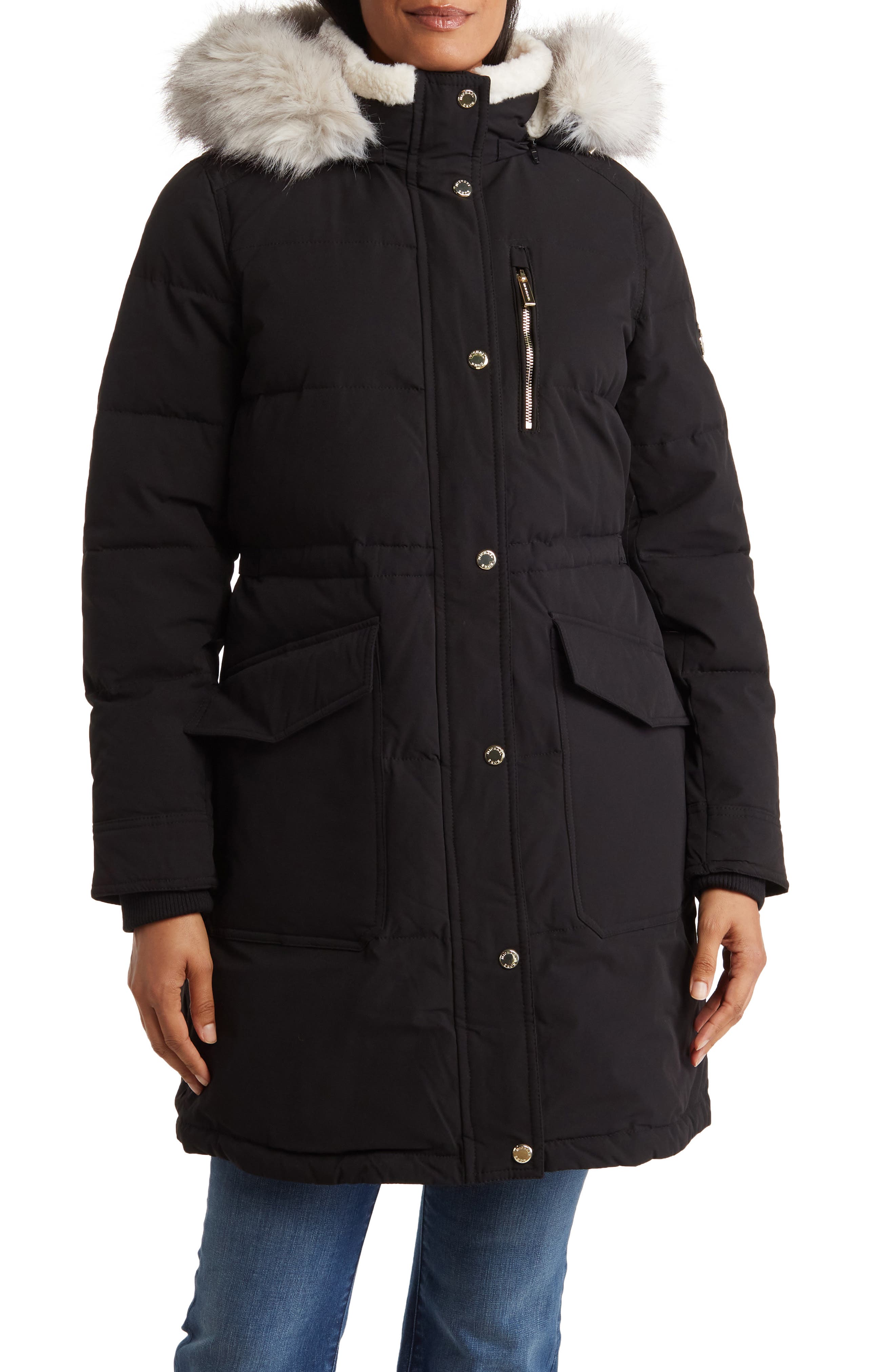 Michael Kors Faux Fur Hood Puffer Jacket | Nordstromrack