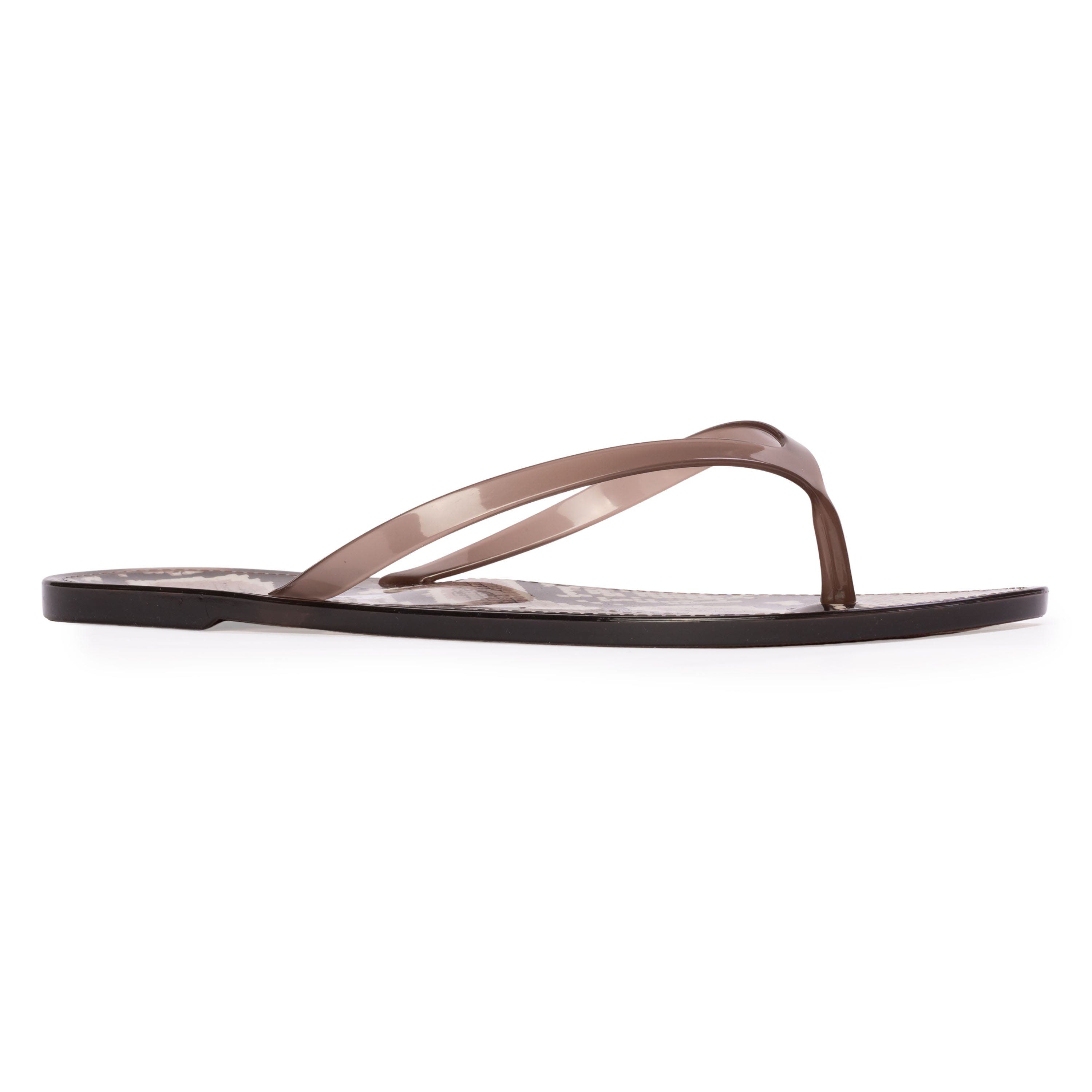 Crystal Snake Flip Flop, Alternate, color, Brown Snake PVC