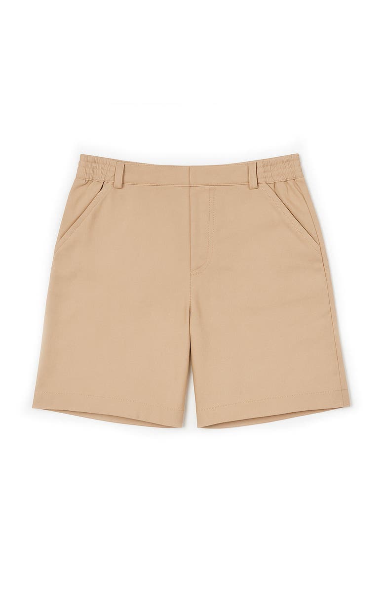 Florence Eiseman Khaki Linen-Look Short, Main, color, Khaki