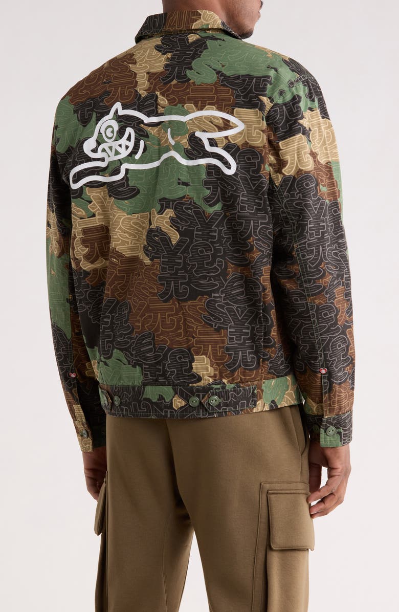 ICECREAM Broccoli Workmans Zip Jacket, Alternate, color, Camo