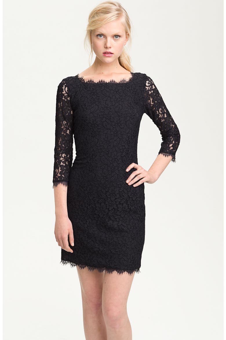'Zarita' Lace Sheath Dress, Main, color, BLACK