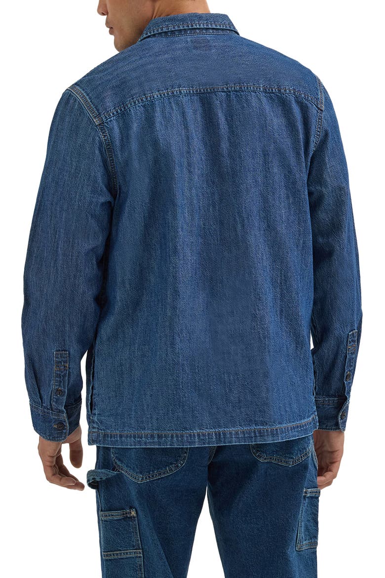 Denim Overshirt, Alternate, color, MID WASH