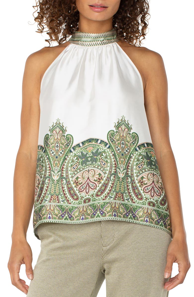Liverpool Los Angeles Sleeveless Mock Neck Top, Main, color, 