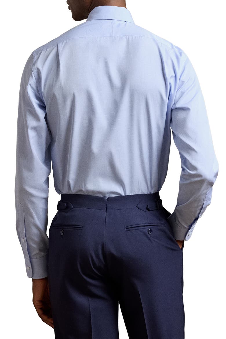 Aston Light Blue Cotton Button-Up Shirt, Alternate, color, BLUE