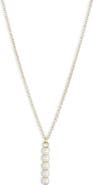 MESHMERISE Imitation Pearl Initial Pendant Necklace