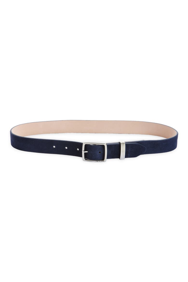 X Boyfriend Suede Belt, Main, color, NVYSD