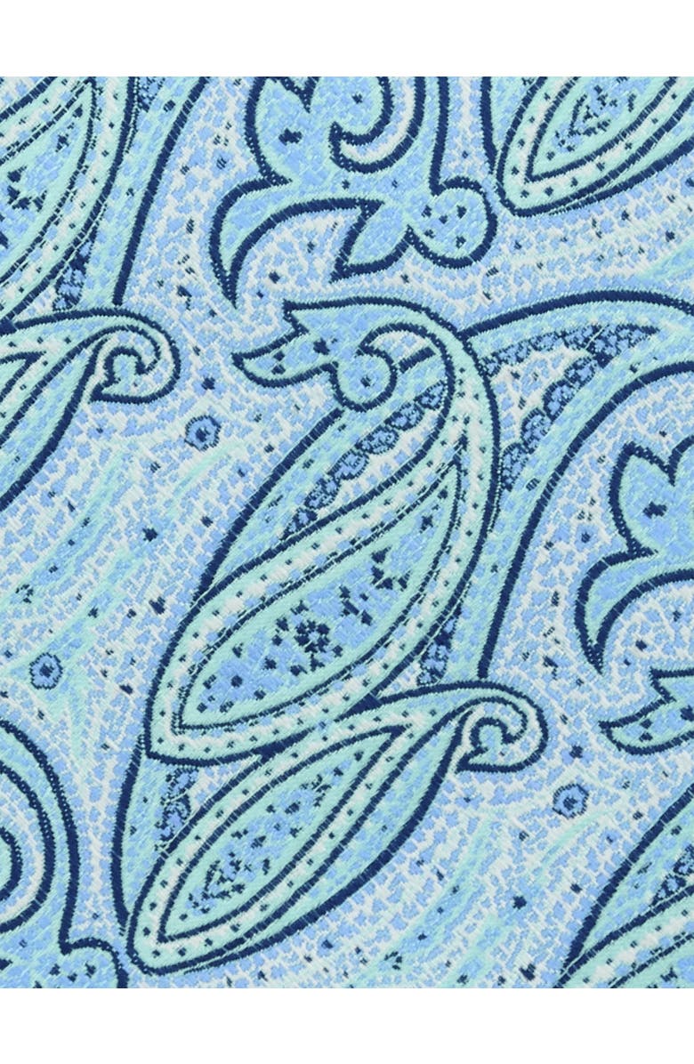 Synrgy by DXL Big & Tall Dotted Paisley Tie, Alternate, color, Aqua