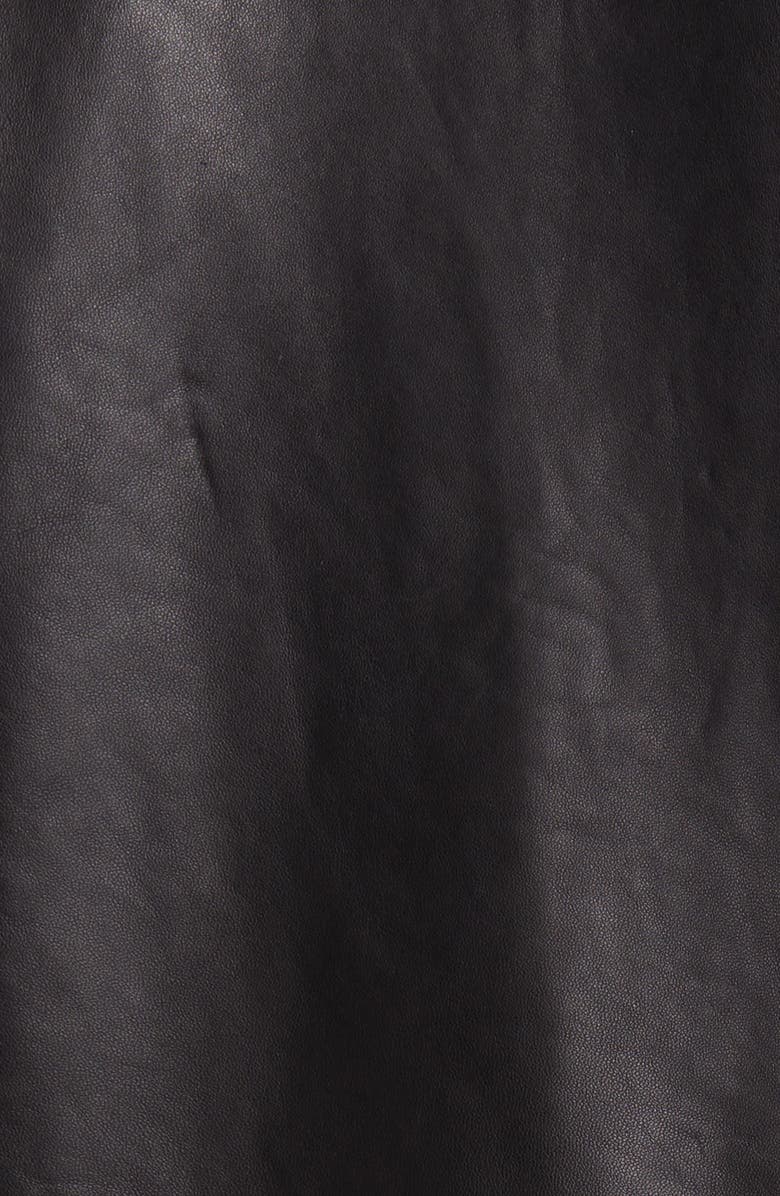 AllSaints Ripley Short Sleeve Leather Biker Jacket, Alternate, color, 