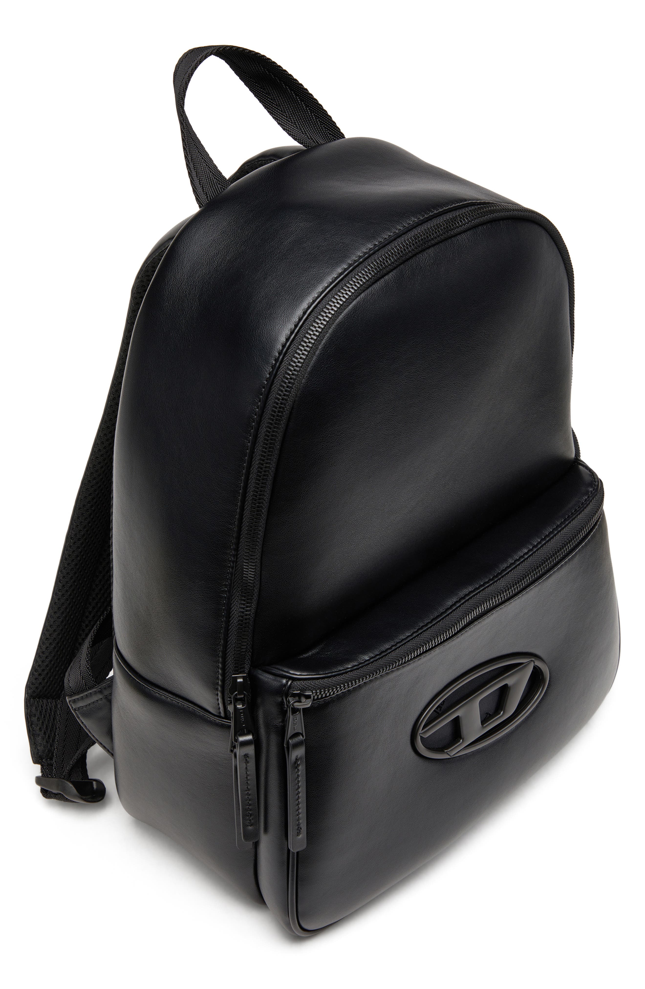 DIESEL<sup
®</sup
 Holi-D Faux Leather Backpack, Alternate, color, Black