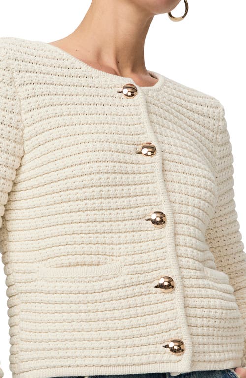 Shop Paige Oberon Open Stitch Cardigan In Ivory