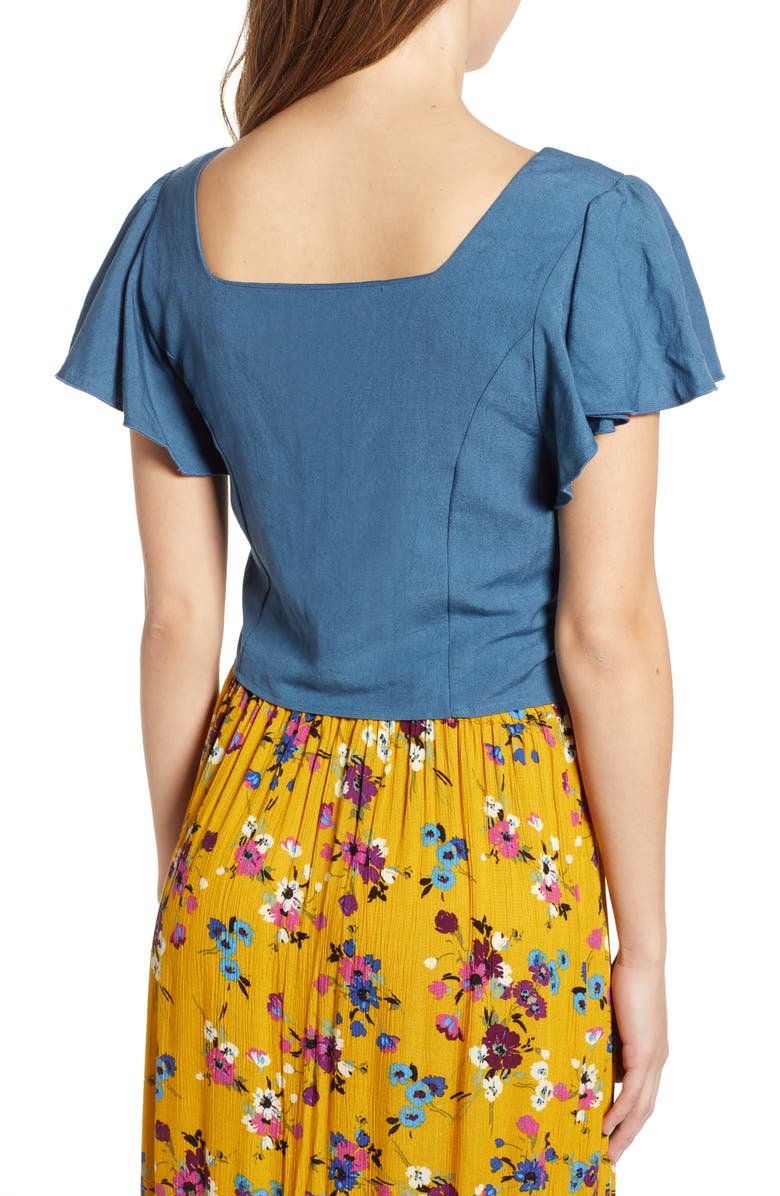 Band of Gypsies Vancouver Button Front Top, Alternate, color, 