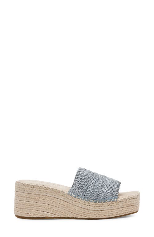 Anne Klein Cruz Platform Wedge Sandal In Light Blue