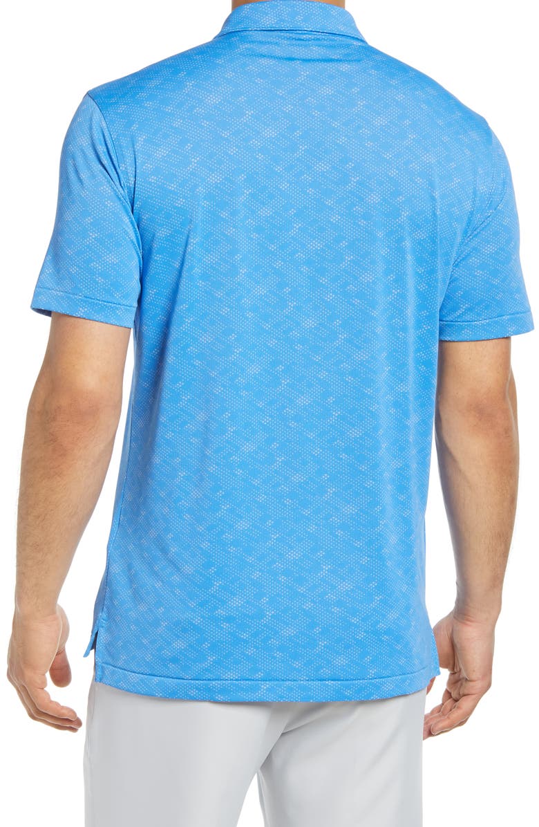 Peter Millar Carl Jacquard Short Sleeve Stretch Polo Shirt, Alternate, color, 