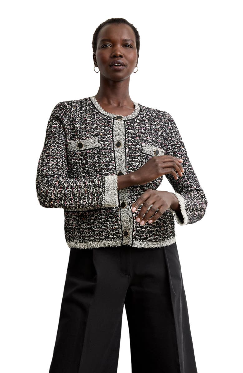 M.M.LaFleur Evangeline Lady Jardigan - Boucle Tweed, Alternate, color,