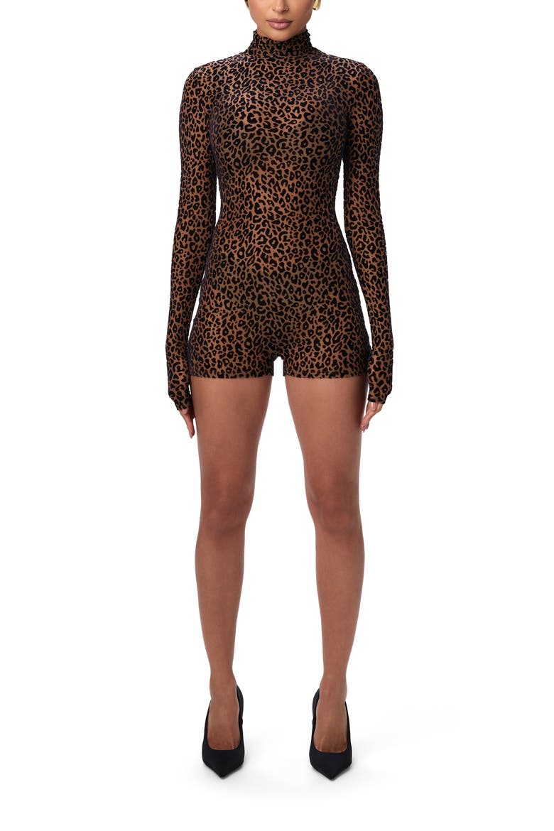 Burnout Mock Neck Long Sleeve Romper video