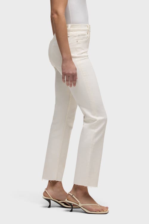 Hudson Remi High Rise Straight Ankle Jeans In Ecru