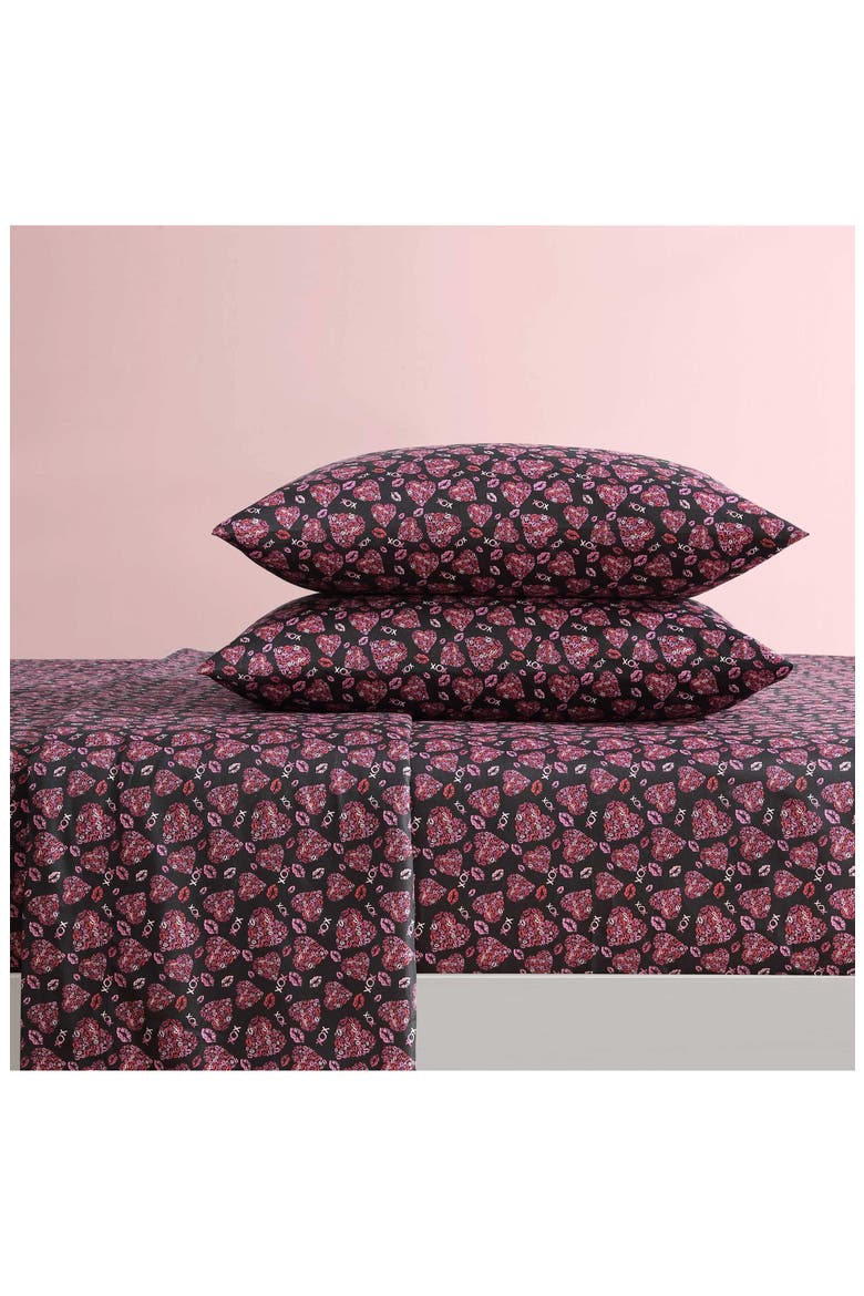 Lipstick Betsey Sheet Set, Alternate, color, LIGHT / MEDIUM PINK