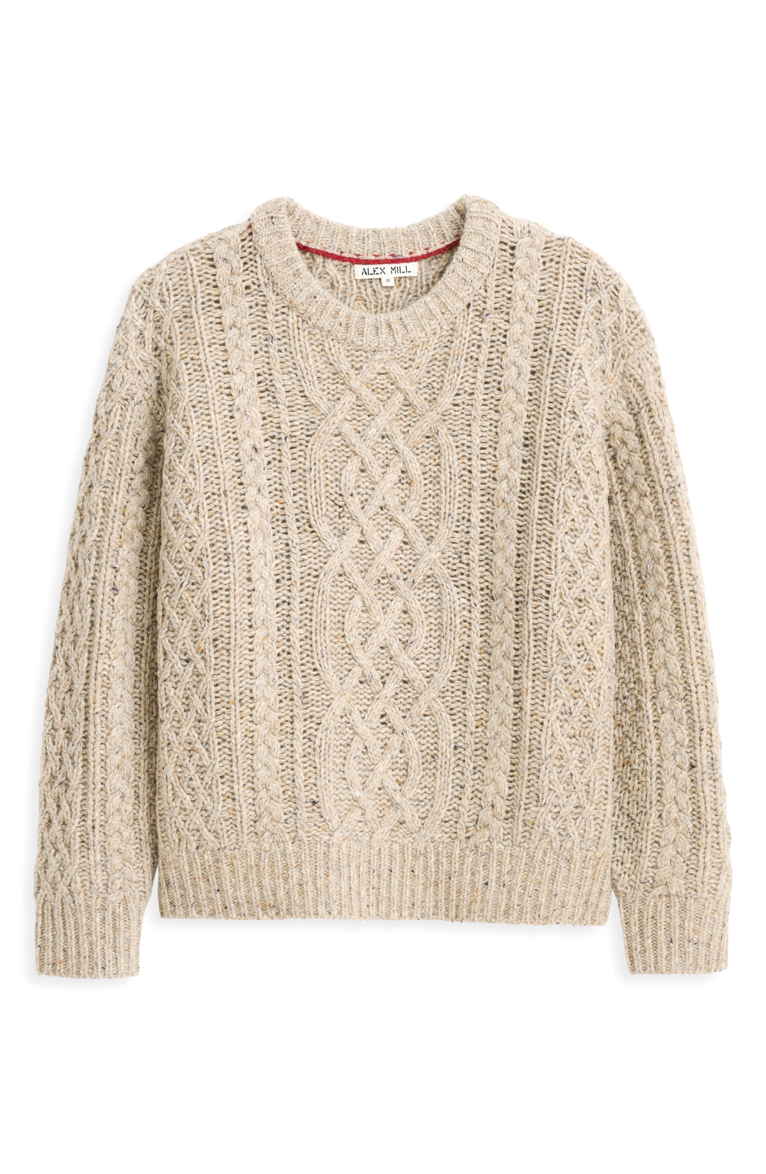 Madelyn Cable Knit Wool Blend Donegal Sweater - image 2
