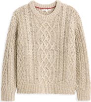 Alex Mill Madelyn Cable Knit Wool Blend Donegal Sweater