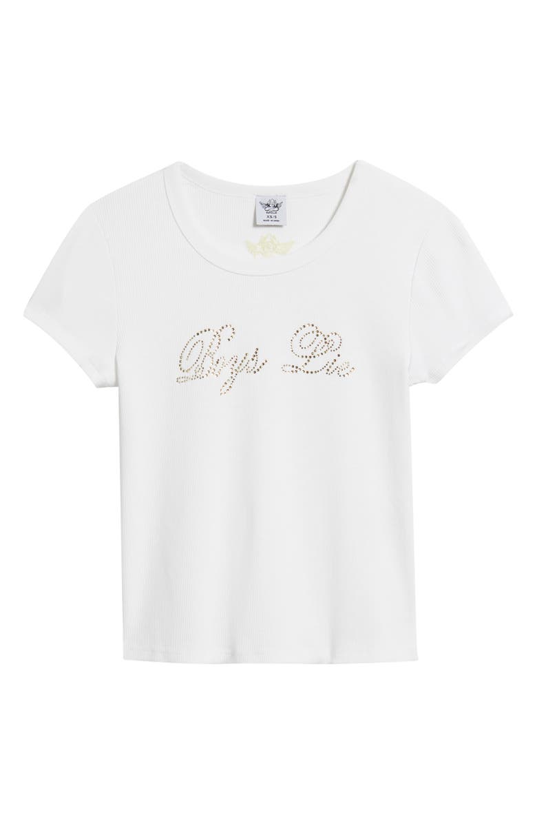 BOYS LIE <p>Boys Will Be Boys Crop T-Shirt</p>, Alternate, color, White