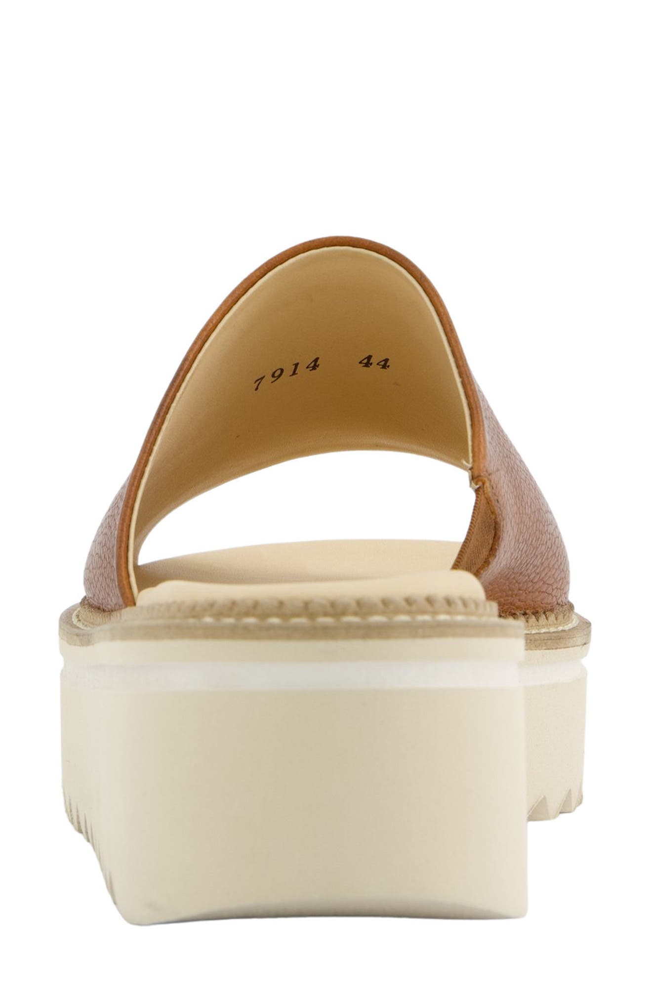 Paul Green May Slide Sandal, Alternate, color, Cognac Leather