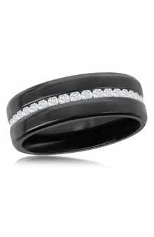 BLACKJACK CZ Tungsten Eternity Band