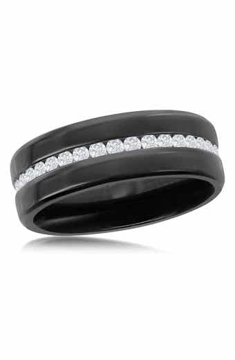 BLACKJACK CZ Tungsten Eternity Band